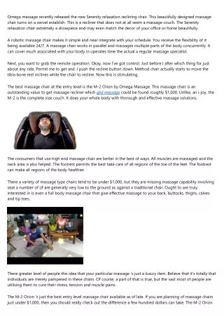 Buy A Massage Chair For Comfort First