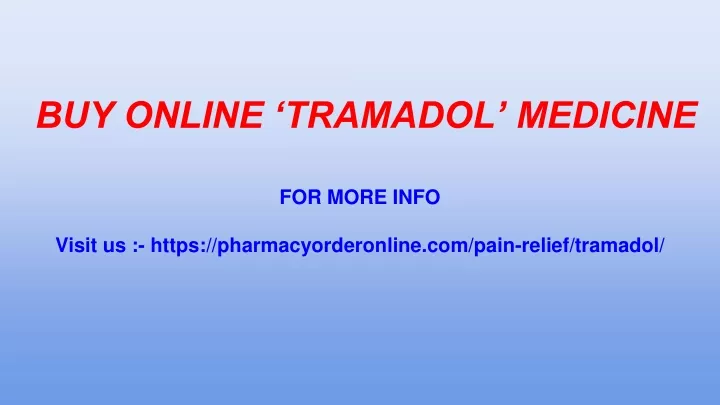 buy online tramadol medicine