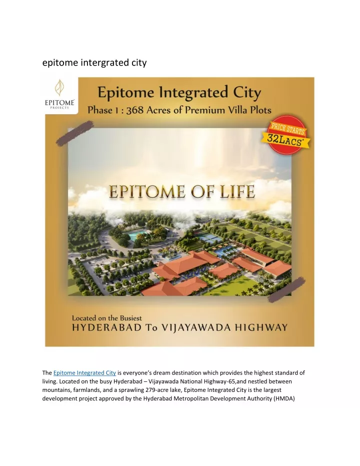 Ppt Epitome Intergrated City Powerpoint Presentation Free Download Id