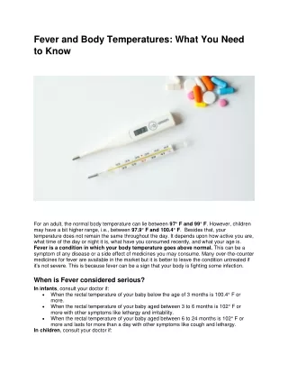 fever and body temperatures what you need to know