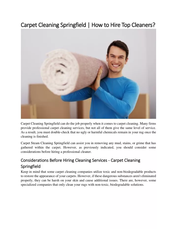 carpet cleaning springfield carpet cleaning