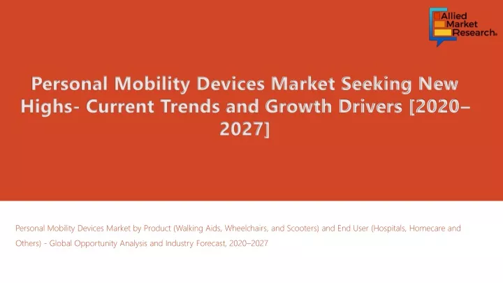 personal mobility devices market seeking