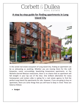a step by step guide for finding apartments