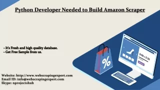 python developer needed to build amazon scraper