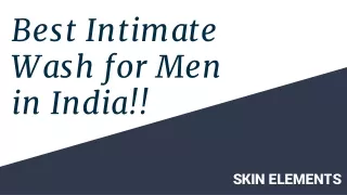 Best Intimate Wash for Men in India