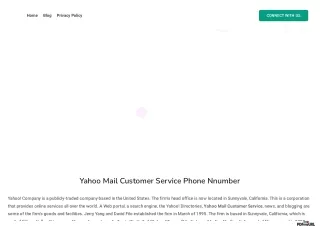 Yahoo Mail Customer Service Phone Number