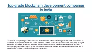 Top-grade blockchain development company in India
