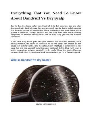 everything that you need to know about dandruff