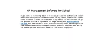 hr management software for school