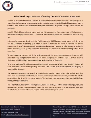 what has changed in terms of visiting the world