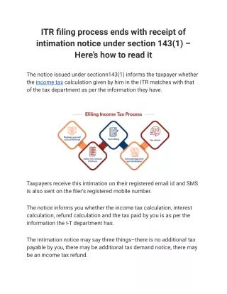 itr filing process ends with receipt