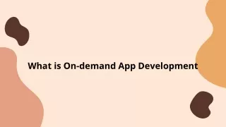 what is on demand app development