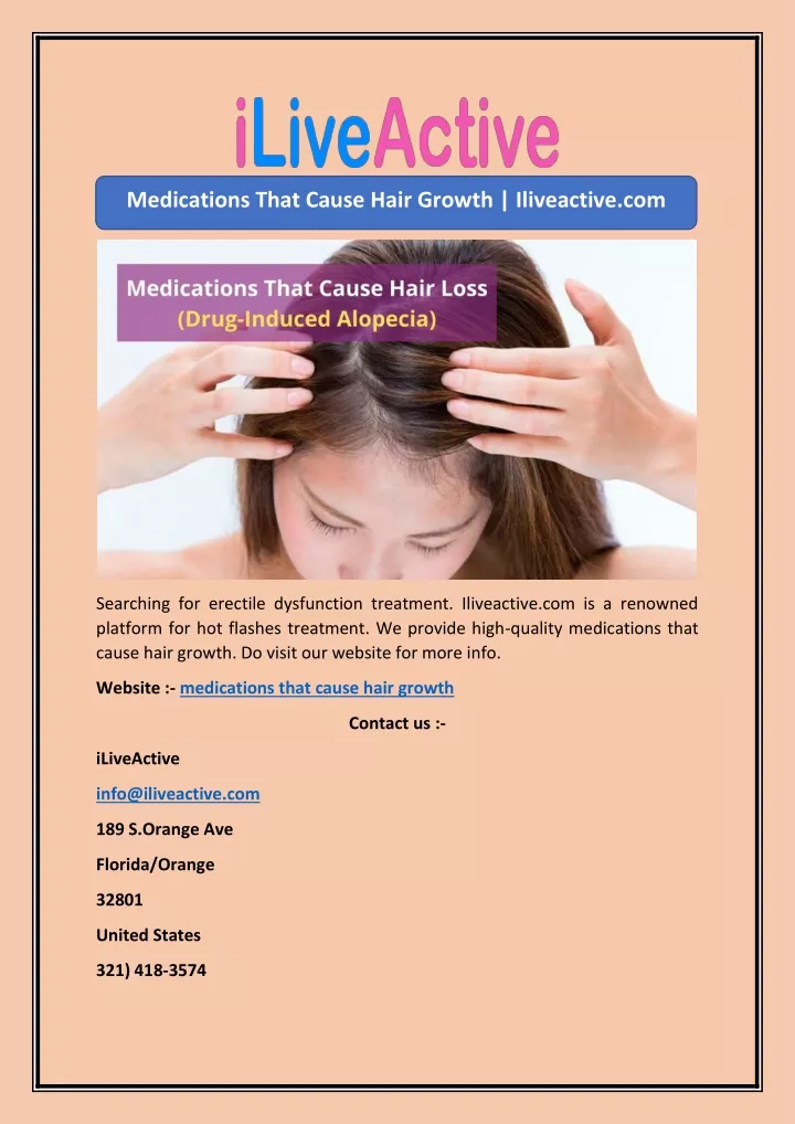 medications that cause hair growth iliveactive com