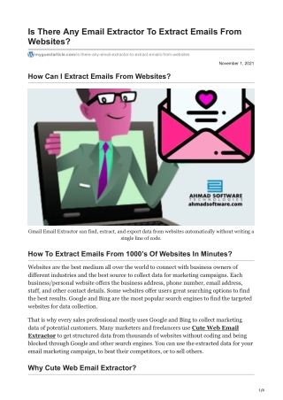 is there any email extractor to extract emails