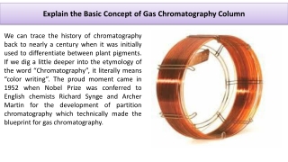 explain the basic concept of gas chromatography