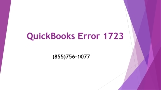 QuickBooks Error 1723