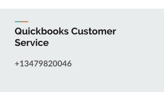 QuickBook  Customer Service  13479820046