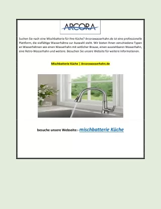 Mischbatterie Küche | Arcorawasserhahn.de