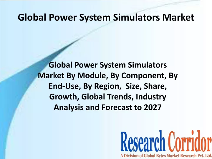 global power system simulators market