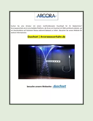 Duschset | Arcorawasserhahn.de