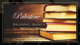 Palestine finally by BALANSAG Maybel .A. Bsbio 3