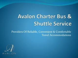 avalon charter bus shuttle service