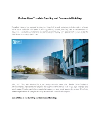 Modern Glass Trends in Dwelling and Commercial Buildings-converted