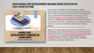 How Mobile App Development become more effective in post Covid-19 time