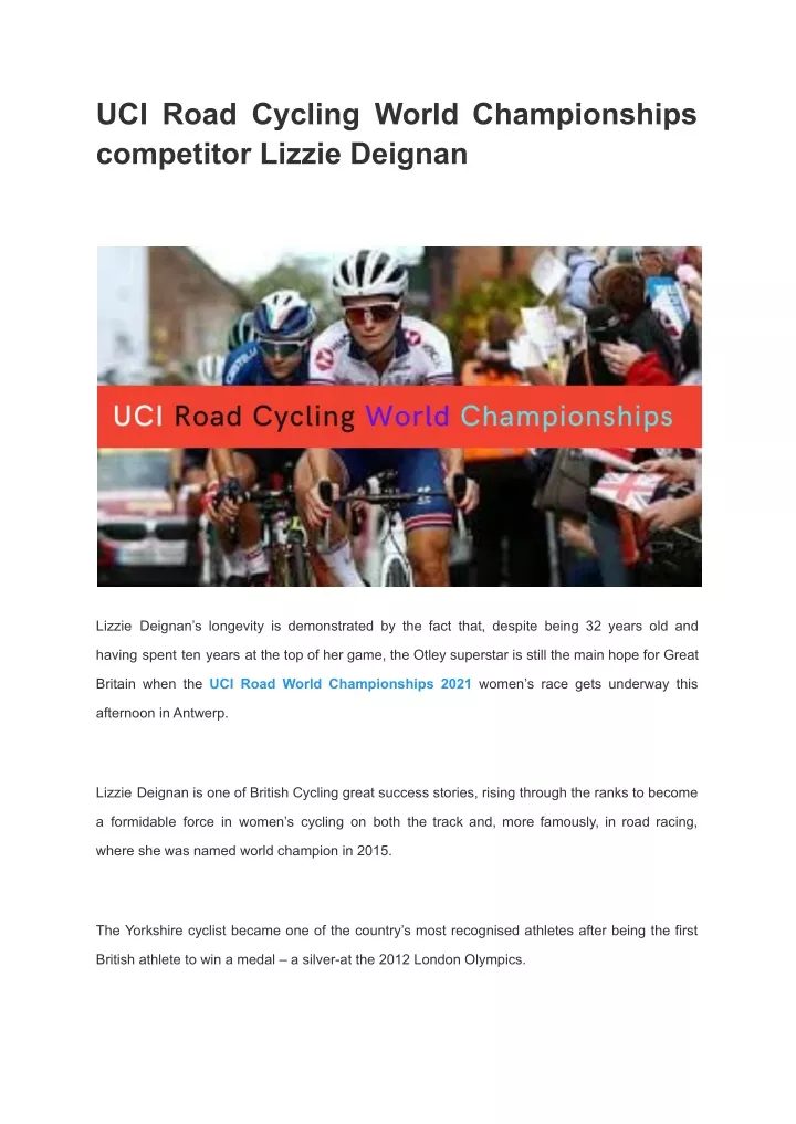 uci road cycling world championships competitor