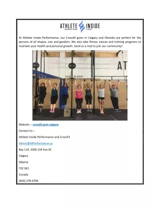 Crossfit Gyms in Calgary and Okotoks