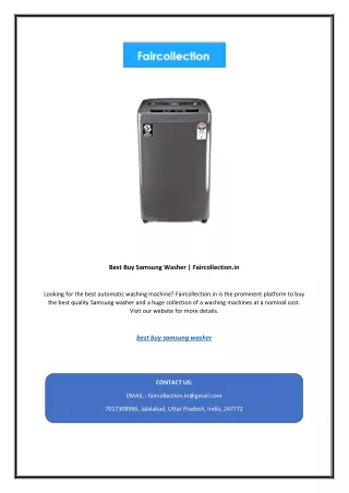 Best Buy Samsung Washer | Faircollection.in