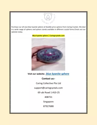 Blue kyanite sphere | Caringcrystals.com