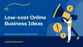 Best low-cost online business ideas in 2021