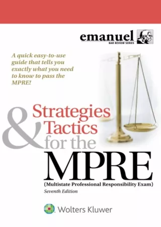 EPUB Strategies  Tactics for the MPRE  Multistate Professional Responsibility
