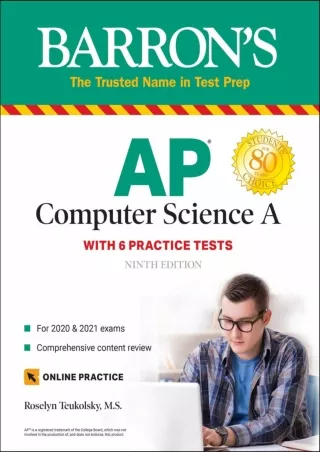 DOWNLOAD AP Computer Science A With 6 Practice Tests Barron s Test Prep