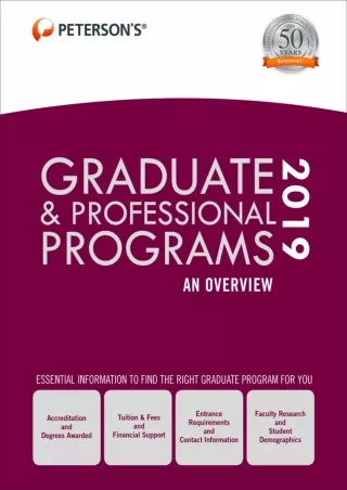 DOWNLOAD Graduate  Professional Programs An Overview 2019 Grad 1