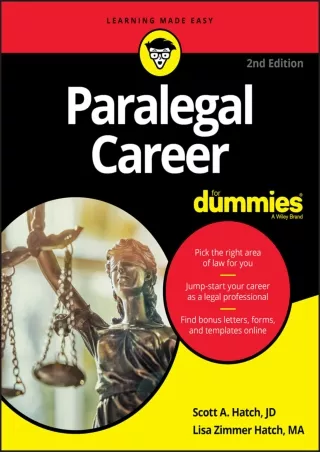 READ Paralegal Career For Dummies