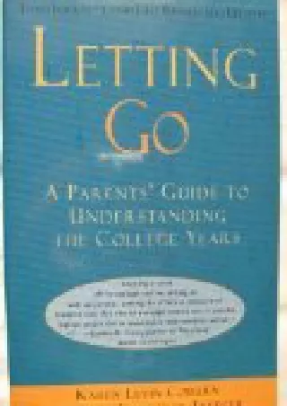 EBOOK Letting Go A Parent s Guide to Today s College Experience