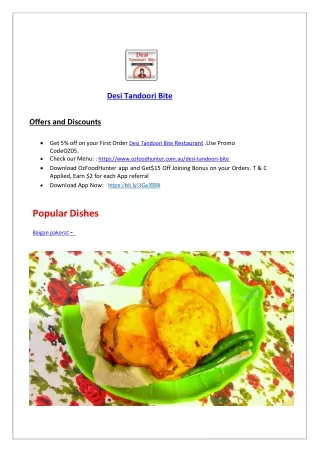 desi tandoori bite offers and discounts