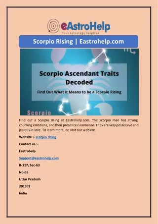 scorpio rising eastrohelp com