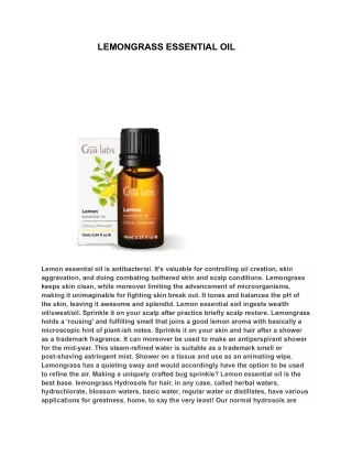 Lemongrass essential oil.,