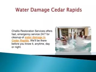 Water Damage Cedar Rapids