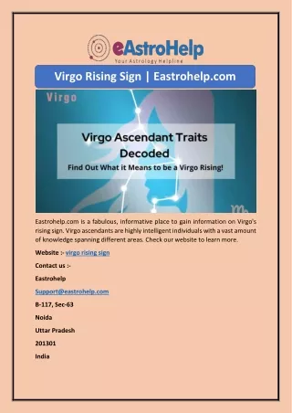 virgo rising sign eastrohelp com