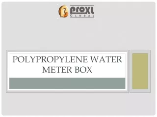 polypropylene water meter box