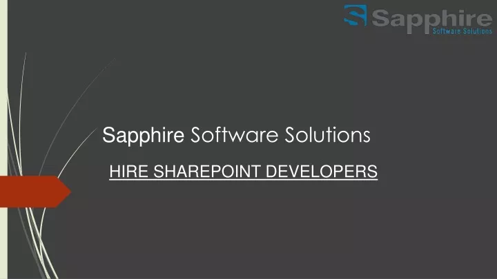 sapphire software solutions