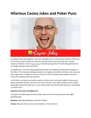 Hilarious Casino Jokes and Poker Puns