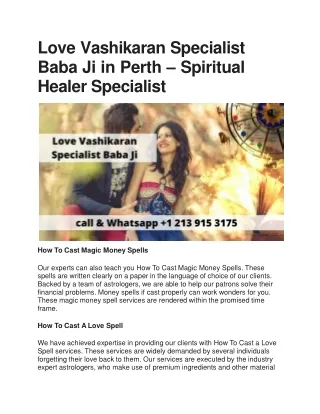 Love Vashikaran Specialist Baba Ji in Perth – Spiritual Healer Specialist (1)