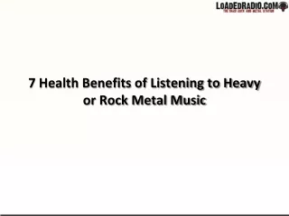 7 Health Benefits of Listening to Heavy or Rock Metal Music