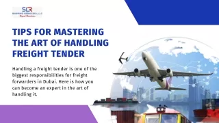 Tips for mastering the art of handling freight tender