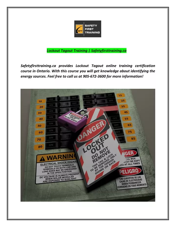 lockout tagout training safetyfirsttraining ca